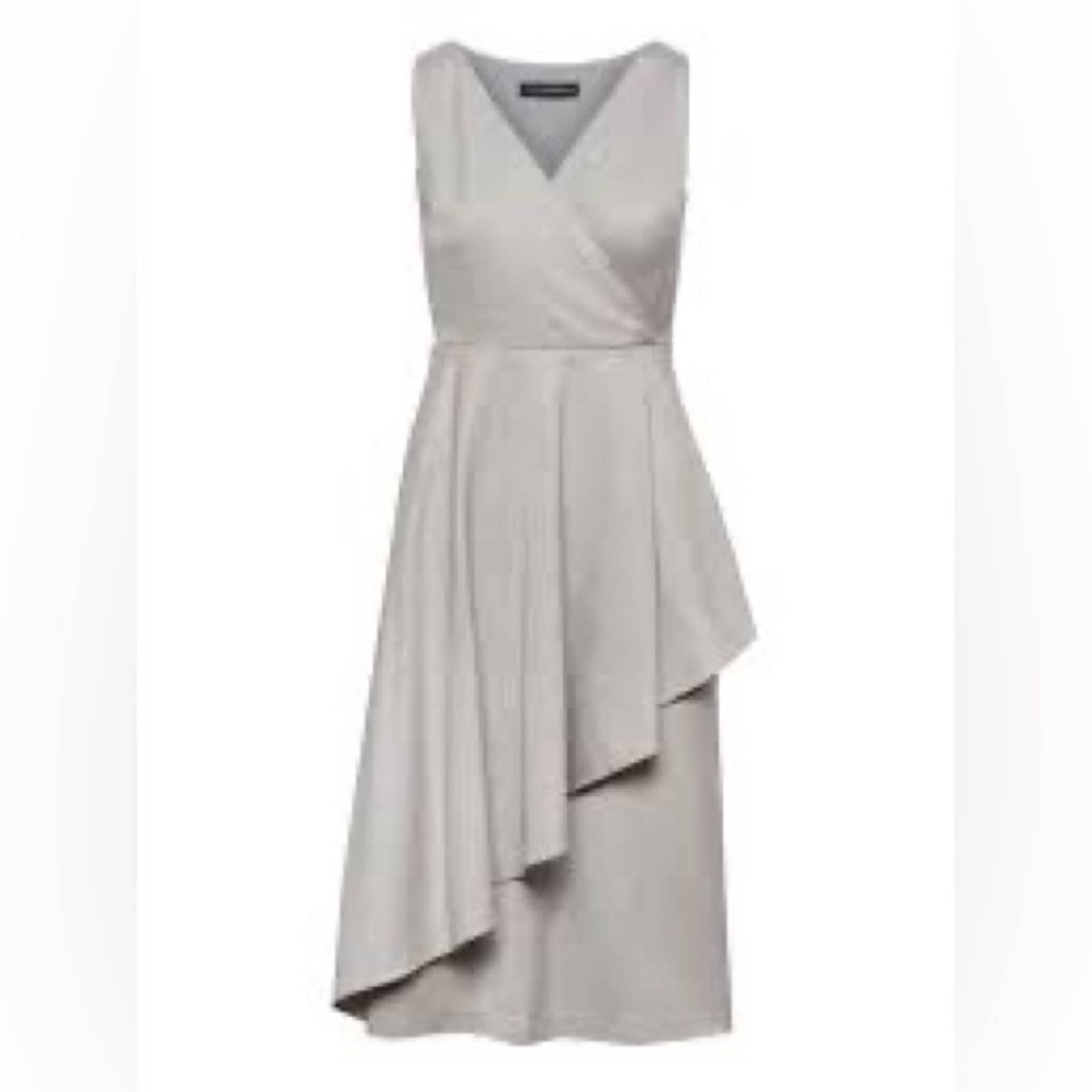 NEW Banana Republic Gray Wool Draped Sleeveless Dress Size 6