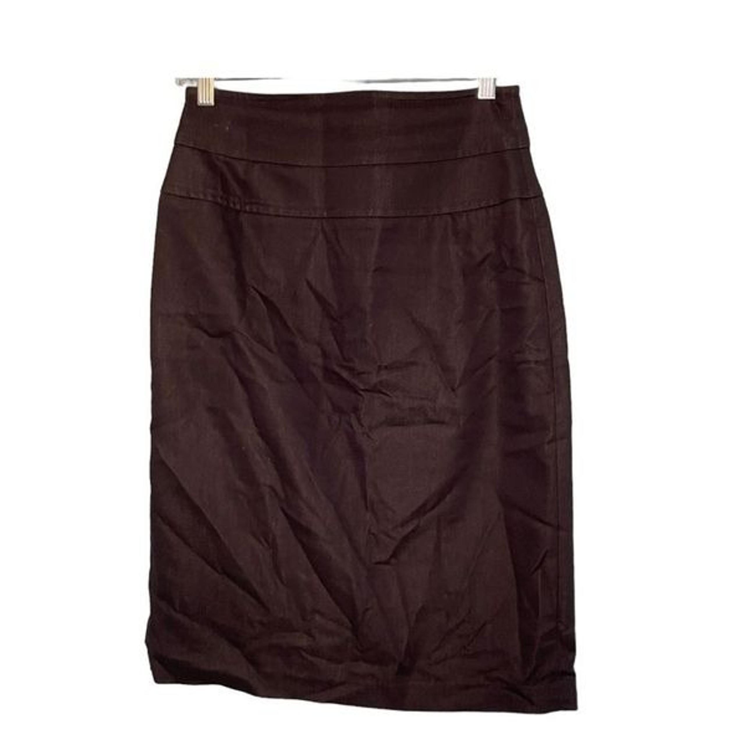 Y2K Kenar Classic Pencil Skirt Black Cotton Knit Midi Un-Lined Preppy 4