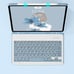 FGENLD iPad Mini 6 Case 2021 Slim Shell Case with Wireless Bluetooth Keyboard