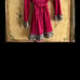 Betsey Johnson Intimates Plush Short Robe Magenta W/ Leopard Trim Back bow small