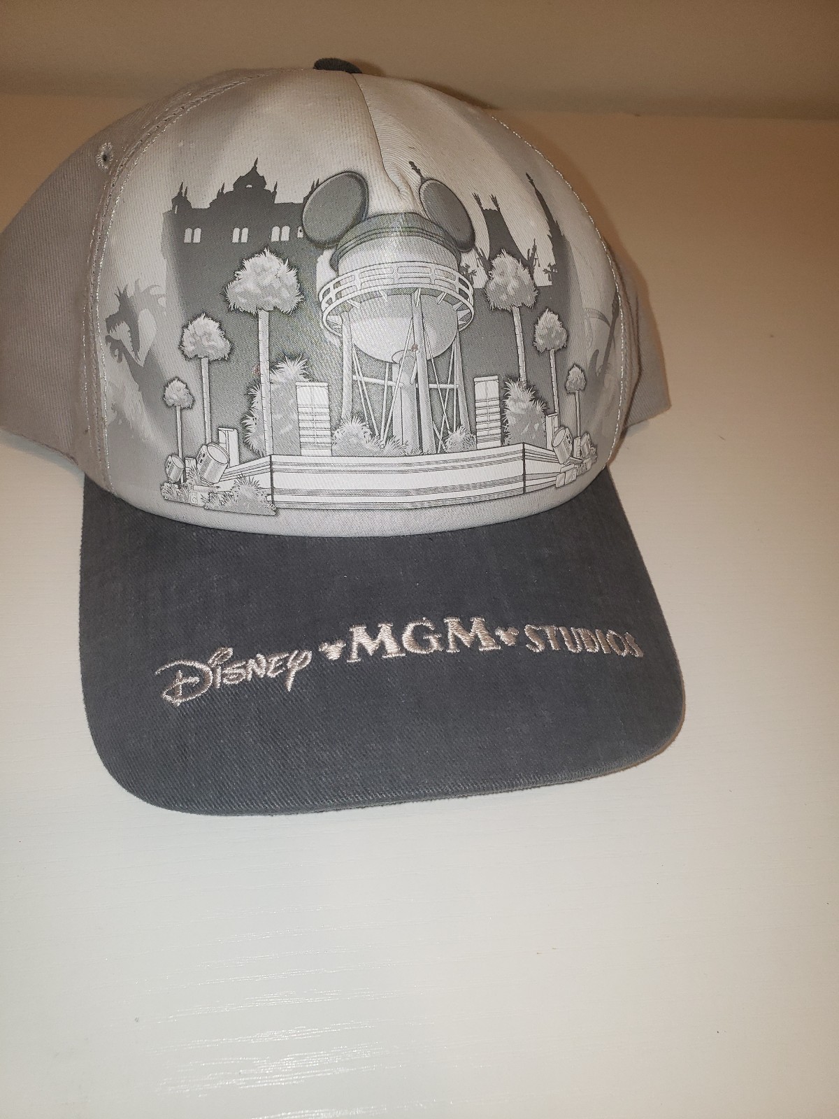 Walt Disney World Y2k Vintage Disney x MGM studios collab grey Strapback hat