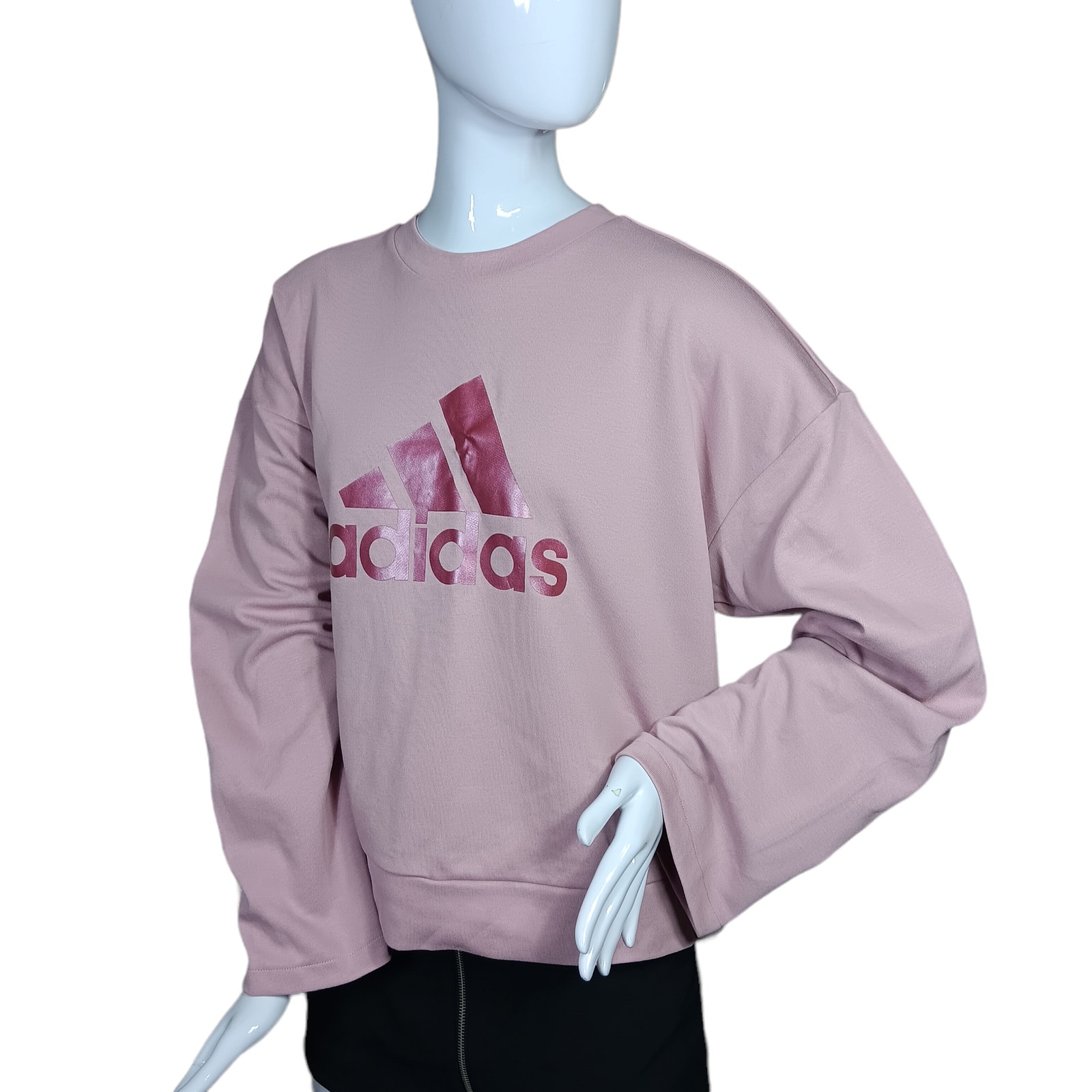 Adidas sweatshirt Size Medium Dusty Rose Pink Wide Sleeves