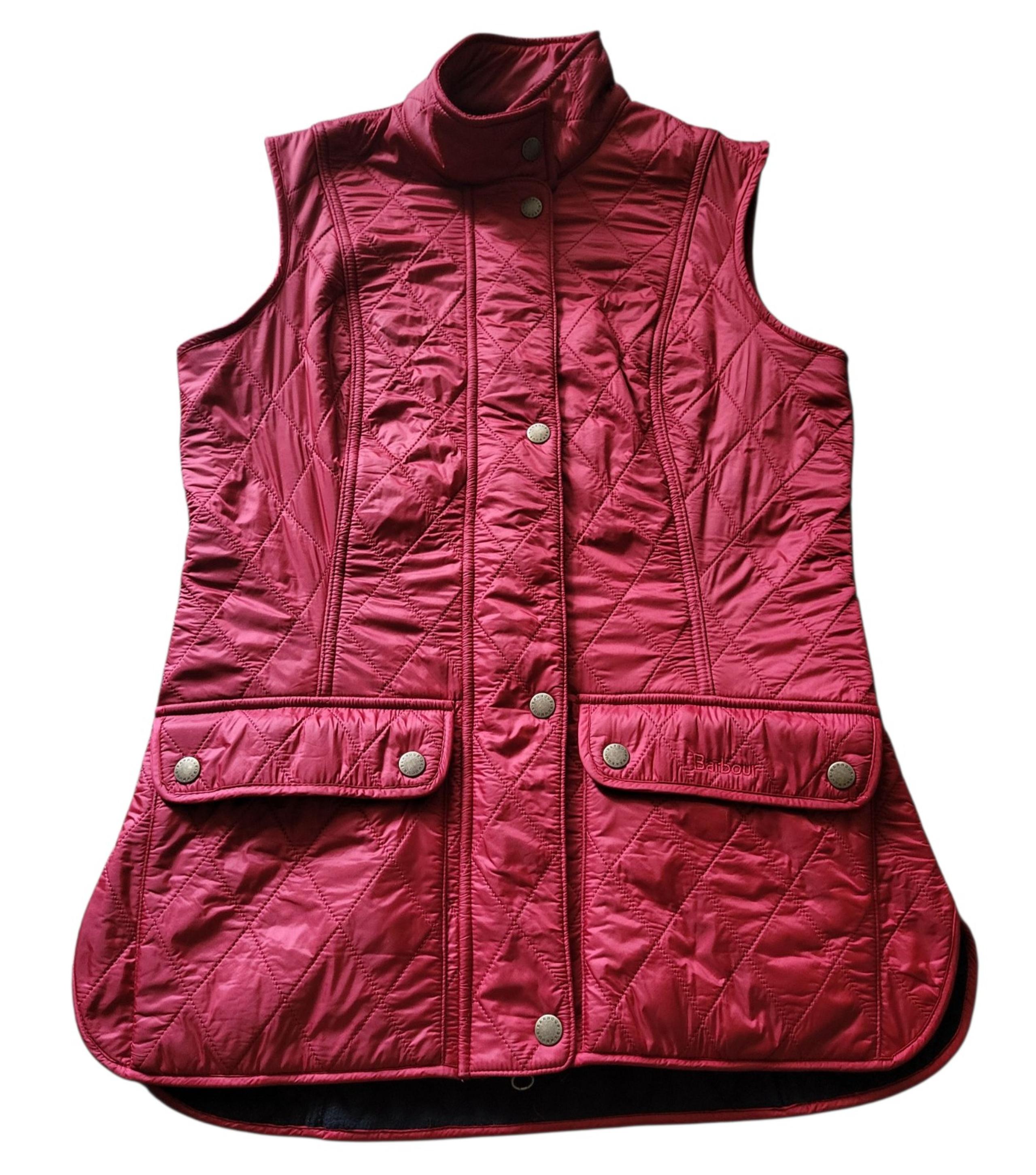 Pre-owned Women's Barbour Wray Gilet-color Red Quilted - U.S. SIZE 4-Excellent