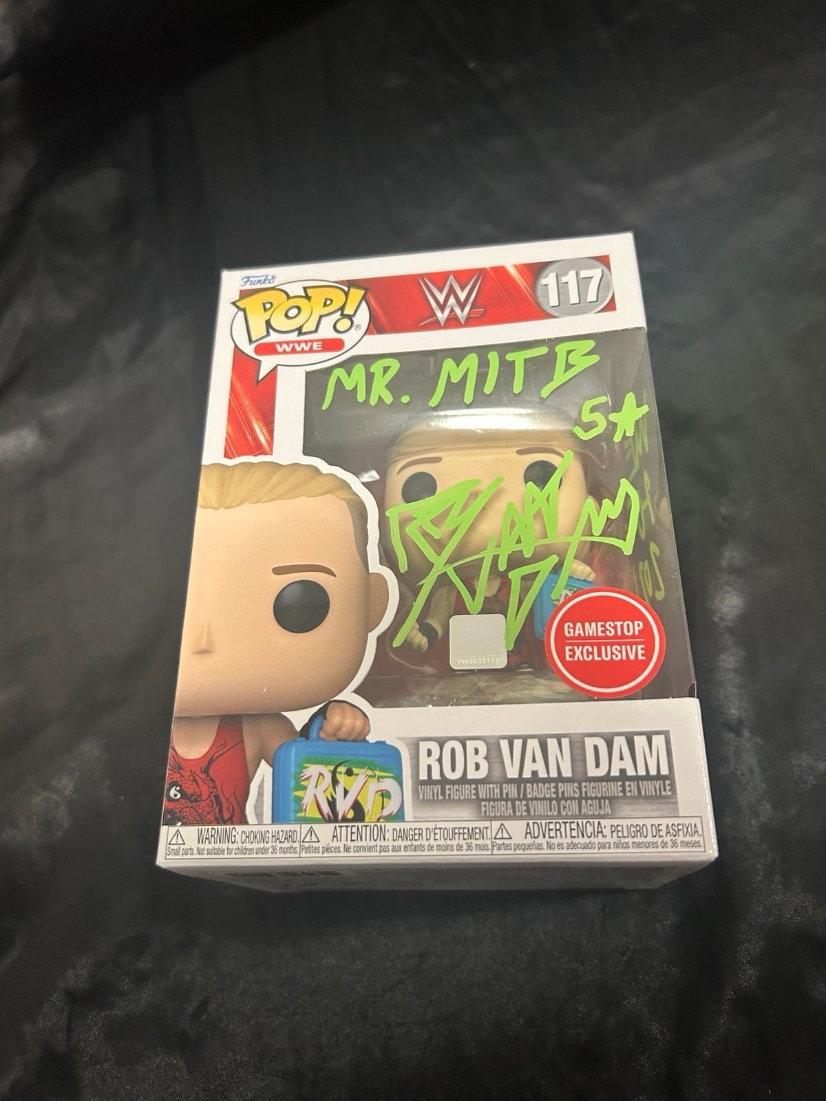 Rob Van Dam autographed funko pop