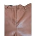 Babaton Womens Pants Size 4 Brown Faux Leather Vegan Leather Straight Leg