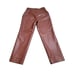 Babaton Womens Pants Size 4 Brown Faux Leather Vegan Leather Straight Leg