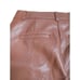 Babaton Womens Pants Size 4 Brown Faux Leather Vegan Leather Straight Leg