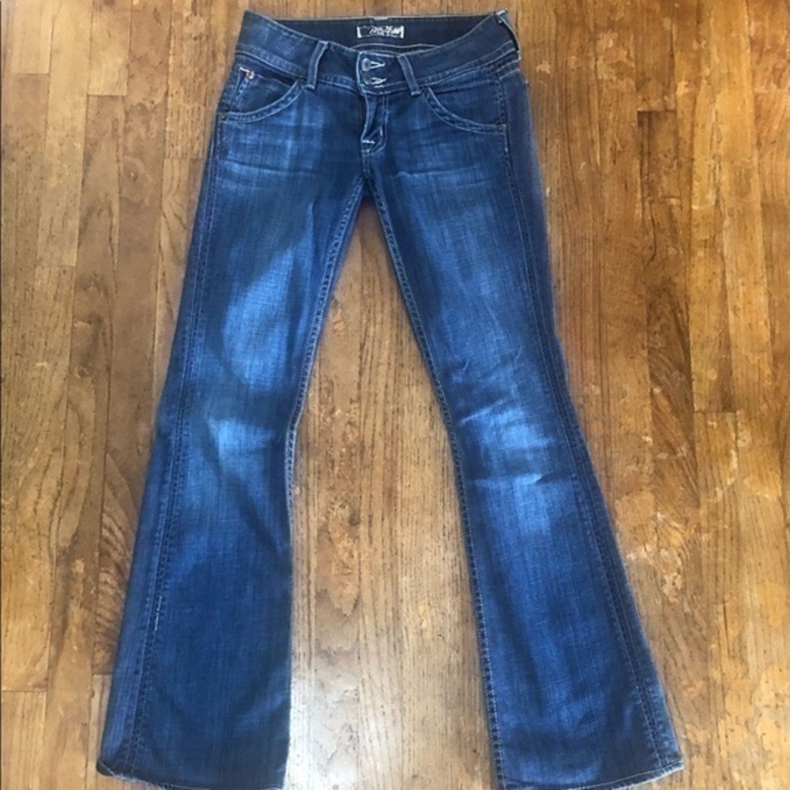 Hudson Size 24 Signature Bootcut Jeans W1700HA Pocket Flap Low Rise