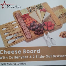 Bamboo cheese board set