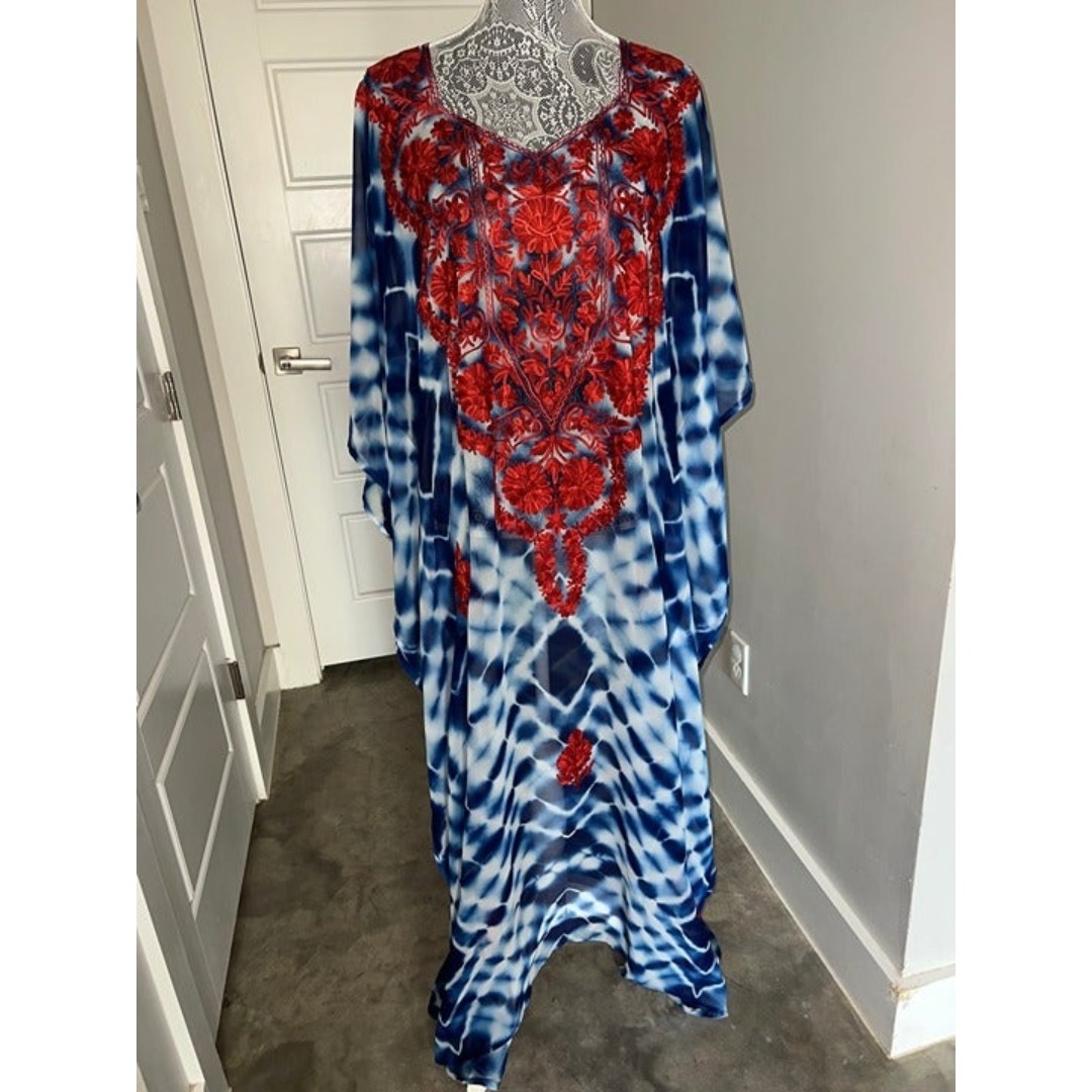 NEW Stunning Boutique Maxi Sheer Cover Up Kaftan One Size