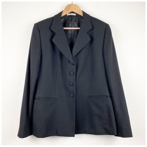 Burberry Black Wool Blazer Size 48