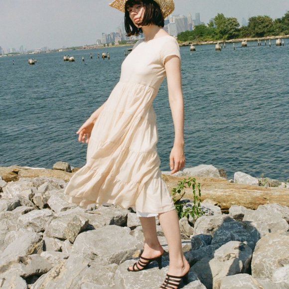 NWT Ajaie Alaie She's A Soloist Dress size small / cream / off white color