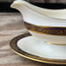 VTG Lenox Barclay Presidential Gold Gilded Floral Attached Underplate Gravy Boat