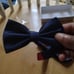 Brand q mens bowtie and handkerchief blue NWOT