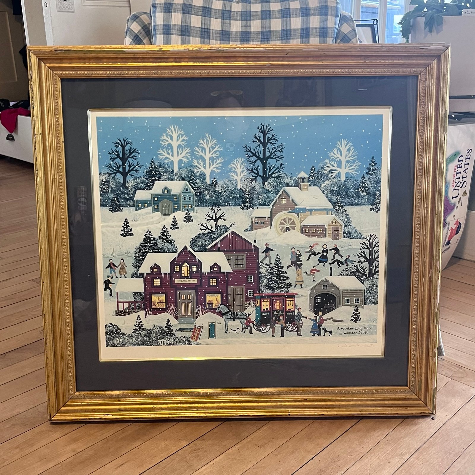 Jane Wooster Scott Pencil Signed Lithograph Custom Matted Framed A Winter Long A