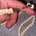 Women's Lee Sands White Beaded Necklace with Parrot Pendant
