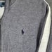 Polo Ralph Lauren Gray Full Zip Track Jacket White Stripe Athletic Casual XL