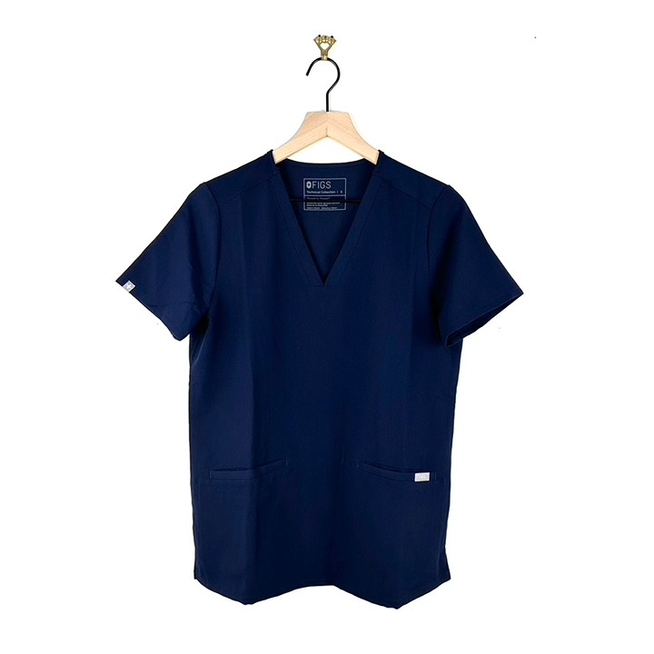 FIGS Casma Three-Pocket Short Sleeve Scrub Top Navy Blue Size S NWT
