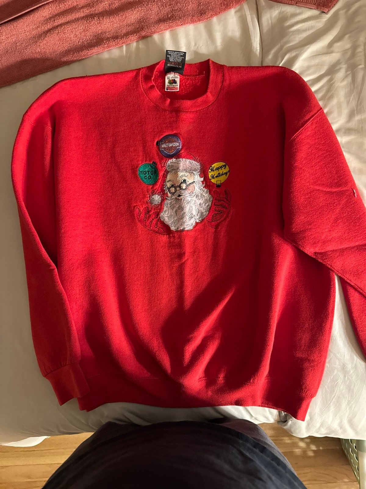 Two XL Harley Davidson, Santa Claus sweater