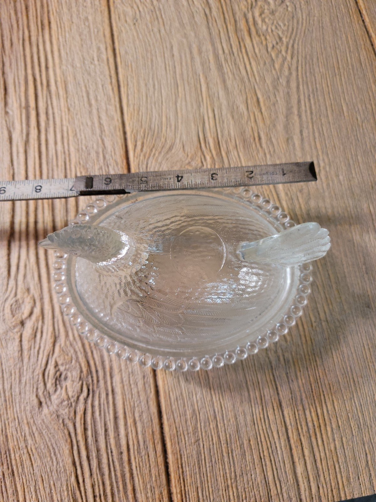 Indiana Glass Henn sitting candy dish