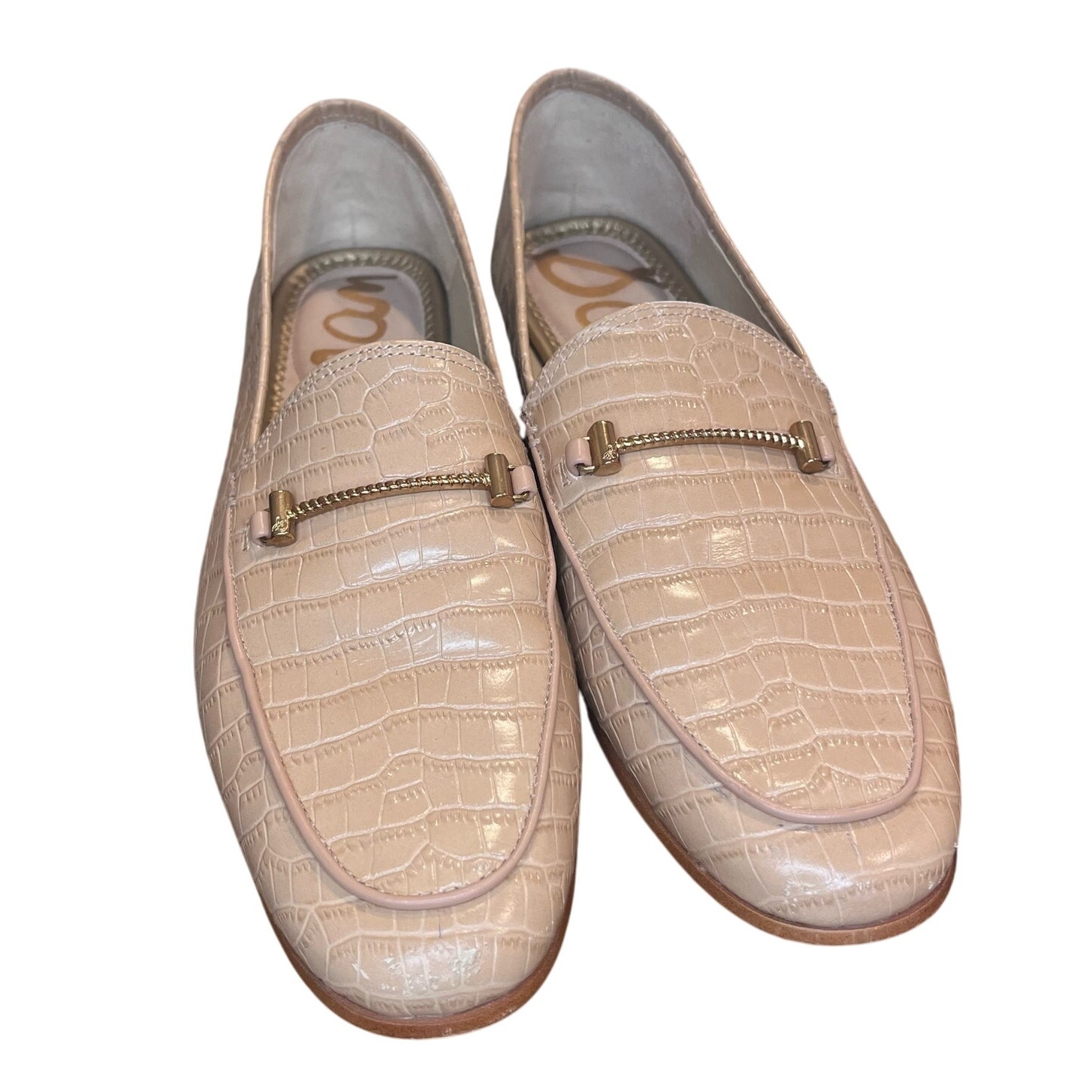 Sam Edelman Women's Lorain Croc-Effect Leather Loafer Shoe Size 10M, Old Money