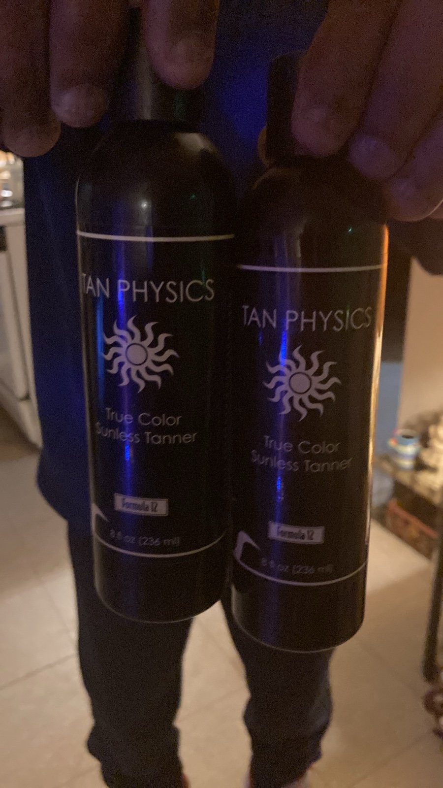 Tan physics, sunless, tanner￼ one and a half bottles