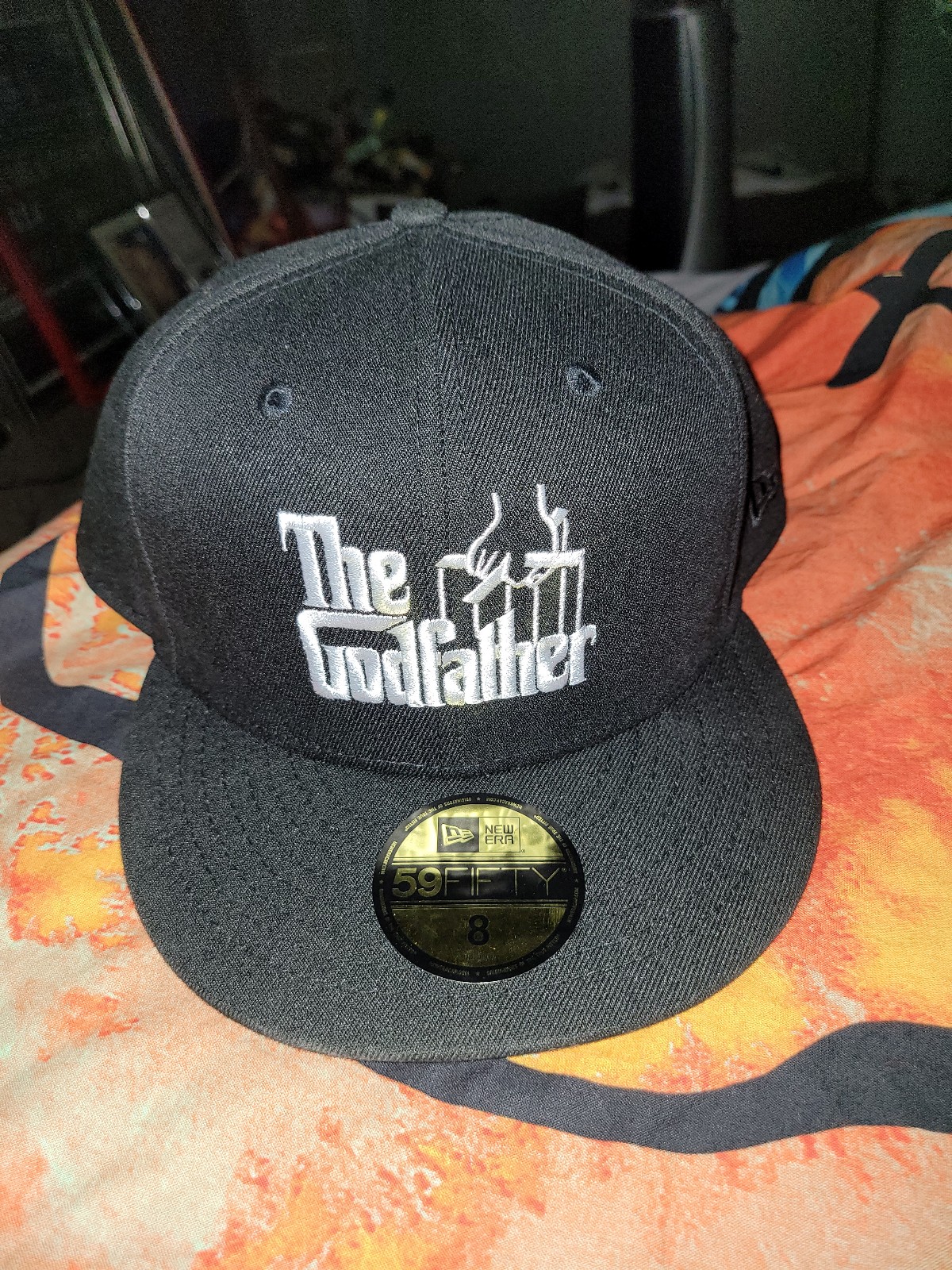 RARE New Era The Godfather fitted hat w/collectible pin, size 8