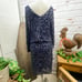 Pisarro Nights Navy Sequin Formal Dress Silk 6 Mother Bride Elegant Embellished