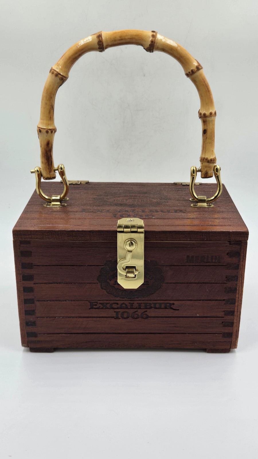 Vintage Excalibur 1066 Box Purse tobacco