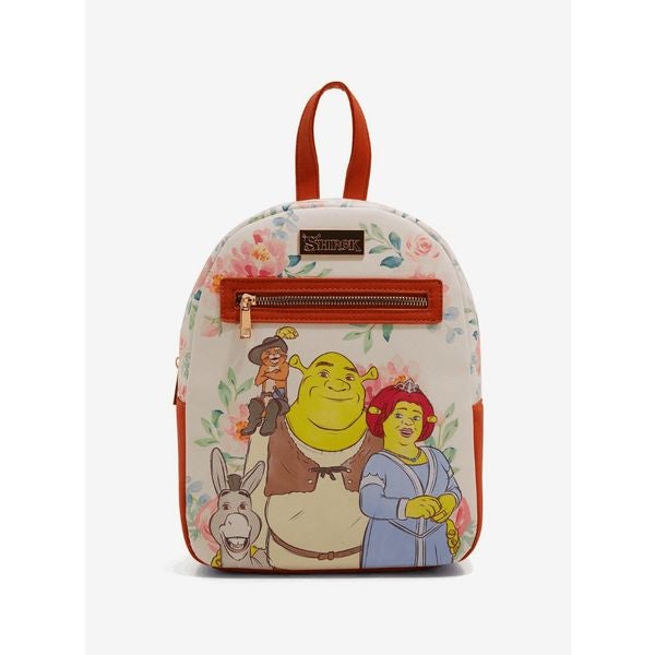 Bioworld Shrek Fiona Donkey and Puss Floral Mini Backpack Bioworld Shrek Fiona Donkey and Puss Floral Mini Backpack