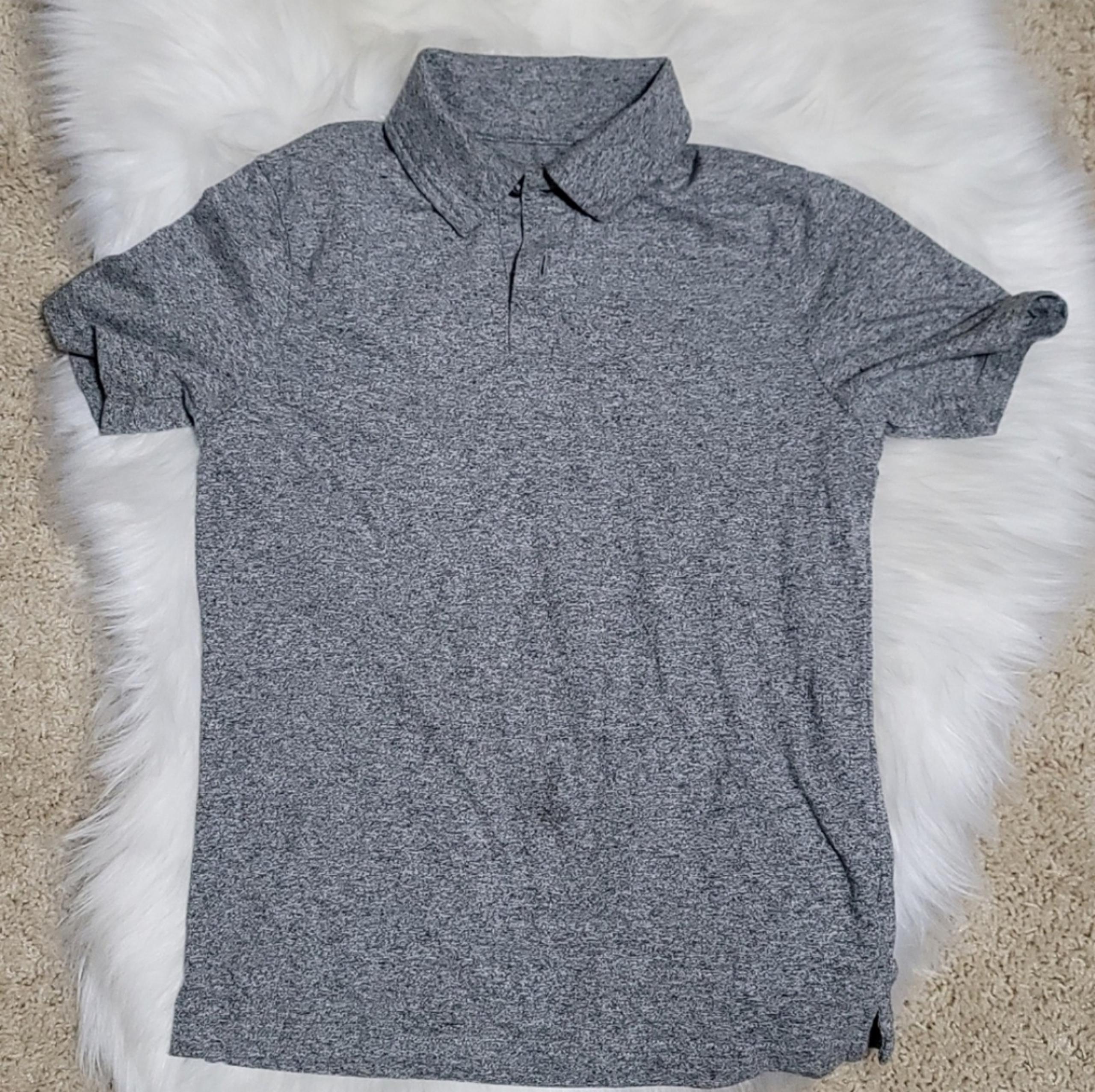 Boys Polo Shirt Gray Size Small