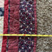 Vintage Handmade Quilt Throw Body Cotton 64x50” Burgundy Border Multicolor Squar