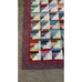 Vintage Handmade Quilt Throw Body Cotton 64x50” Burgundy Border Multicolor Squar