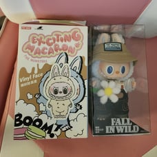 Pop Mart Labubu monsters fall in wild AND exciting macaron soymilk authentic
