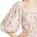 Rebecca Taylor Leander Metallic Floral Silk Blend Blouson Dress Women 0 Pink
