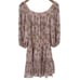 Rebecca Taylor Leander Metallic Floral Silk Blend Blouson Dress Women 0 Pink