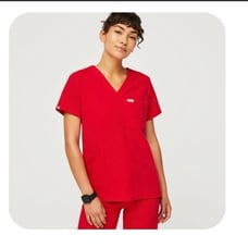 figs scrubs set pop red limited edition