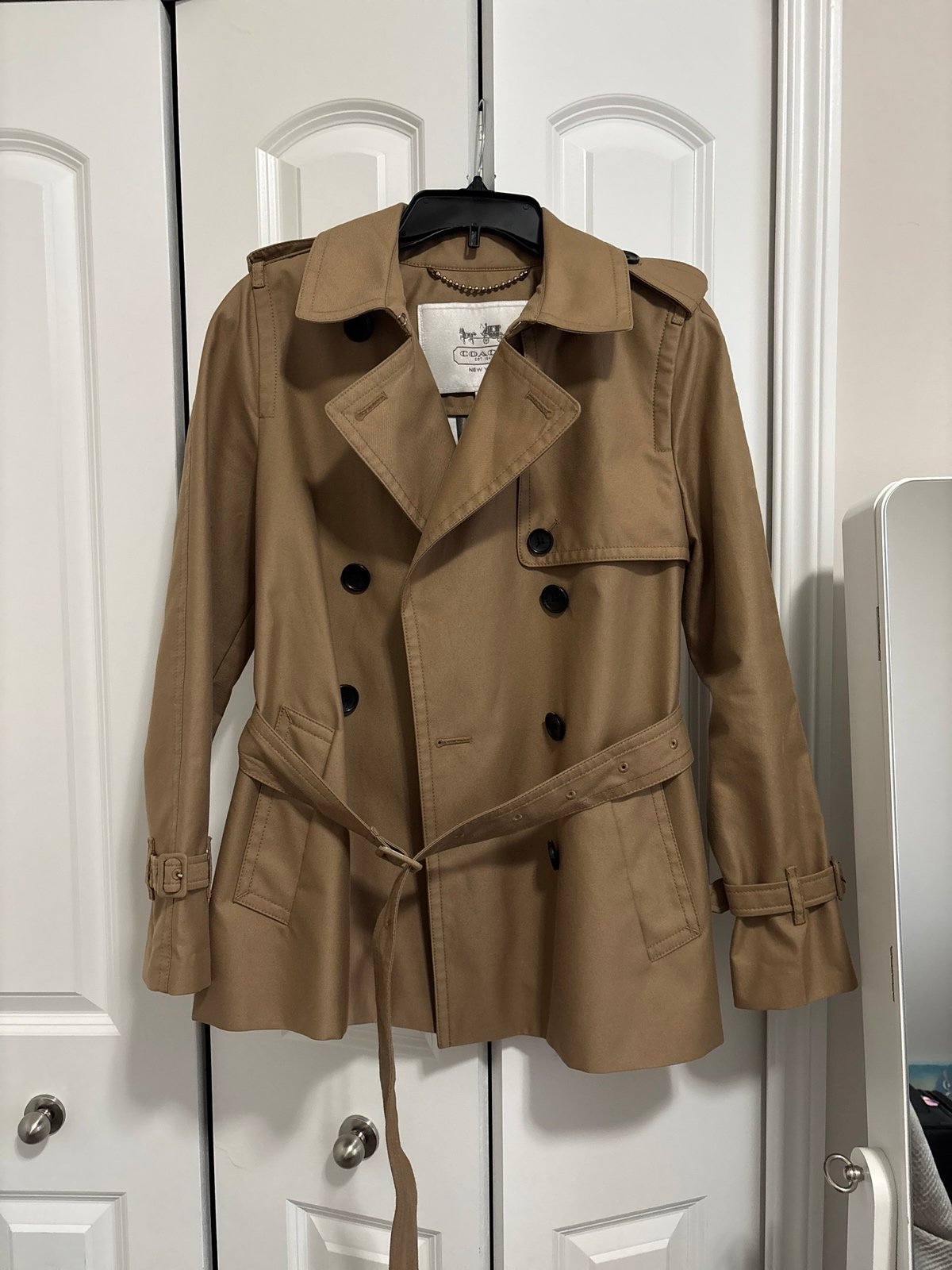 Coach short trench coat