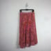 Delfi Collective Lilah Midi Skirt Medium Pink Paisley Pleated Stretch Boho