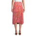 Delfi Collective Lilah Midi Skirt Medium Pink Paisley Pleated Stretch Boho
