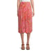 Delfi Collective Lilah Midi Skirt Medium Pink Paisley Pleated Stretch Boho