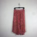 Delfi Collective Lilah Midi Skirt Medium Pink Paisley Pleated Stretch Boho