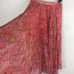 Delfi Collective Lilah Midi Skirt Medium Pink Paisley Pleated Stretch Boho