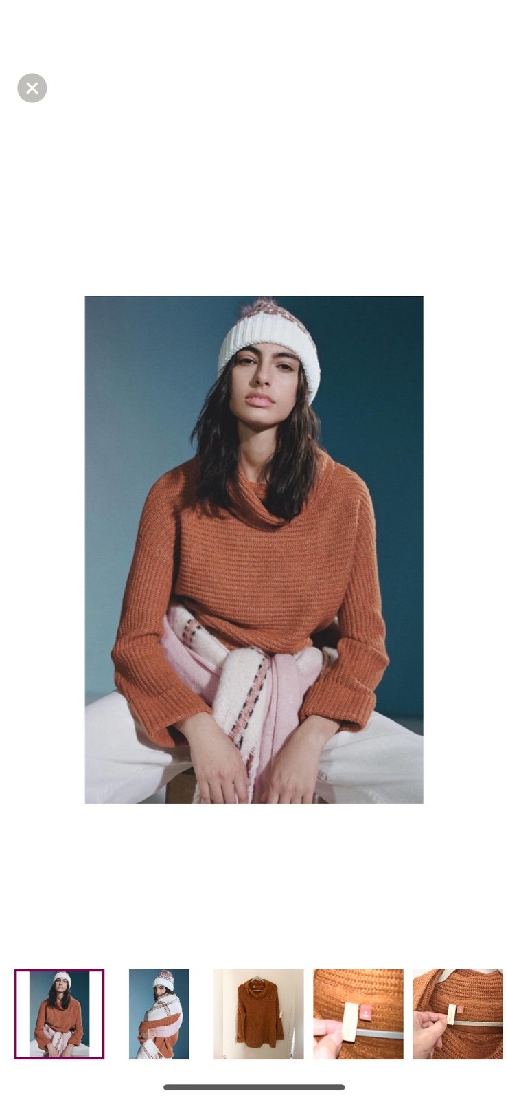 NWT Anthropologie Pilcro Cowl Neck Pullover Sweater tunic size M