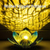 Solar Light Outdoor Garden Decor, Lotus Flower Light Crackle Globe Glass