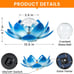 Solar Light Outdoor Garden Decor, Lotus Flower Light Crackle Globe Glass