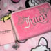 Juicy Couture pink lemonade/pink diamond wing it double medium zip around