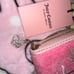 Juicy Couture pink lemonade/pink diamond wing it double medium zip around