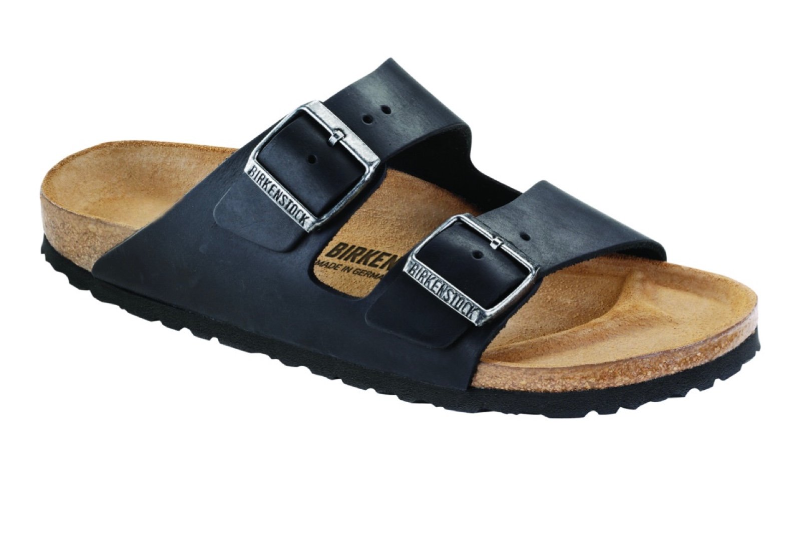 Birkenstock Arizona Soft Footbed Leather Sandals, Black — Men’s Size 43 (US 10)