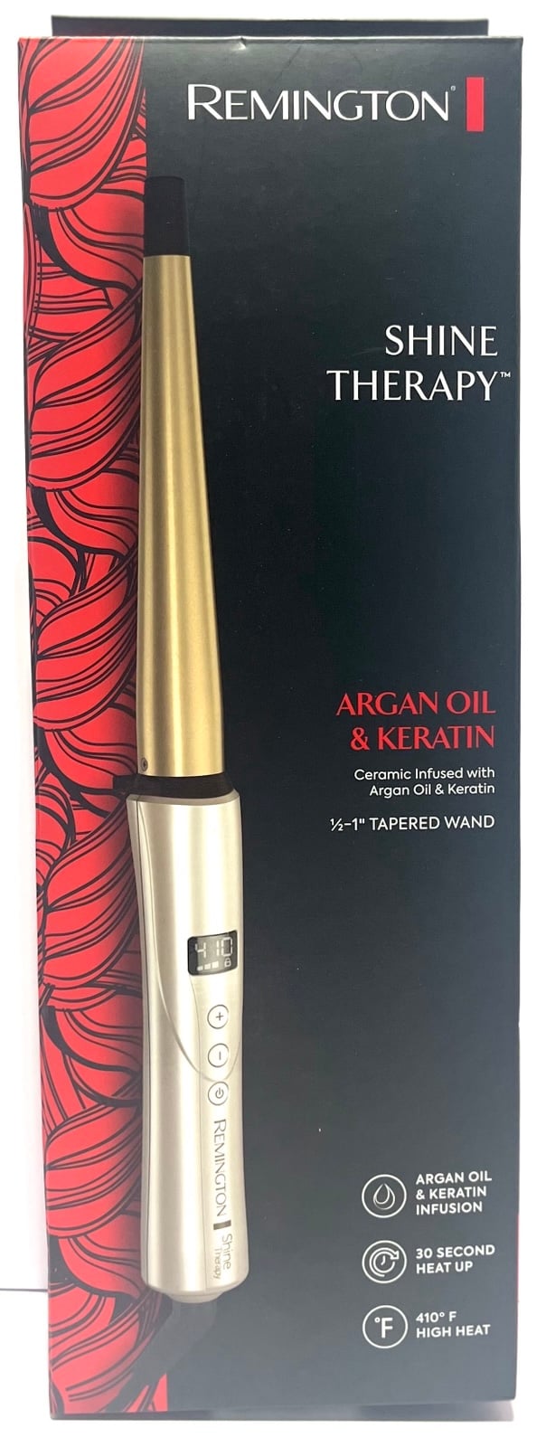 Remington Shine Therapy 1/2 -1 Tapered Wand w/ Aragon Oil & Keratin
